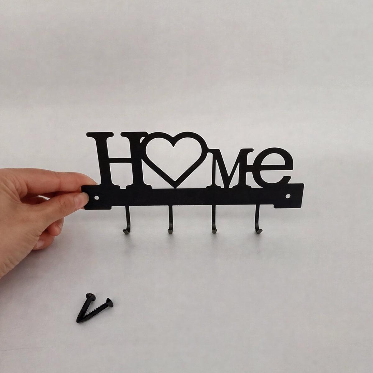 Home Styled Wall Mounted Entryway Key Holder With Hooks Organization