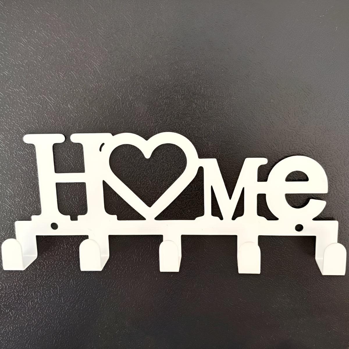 Home Styled Wall Mounted Entryway Key Holder With Hooks Organization