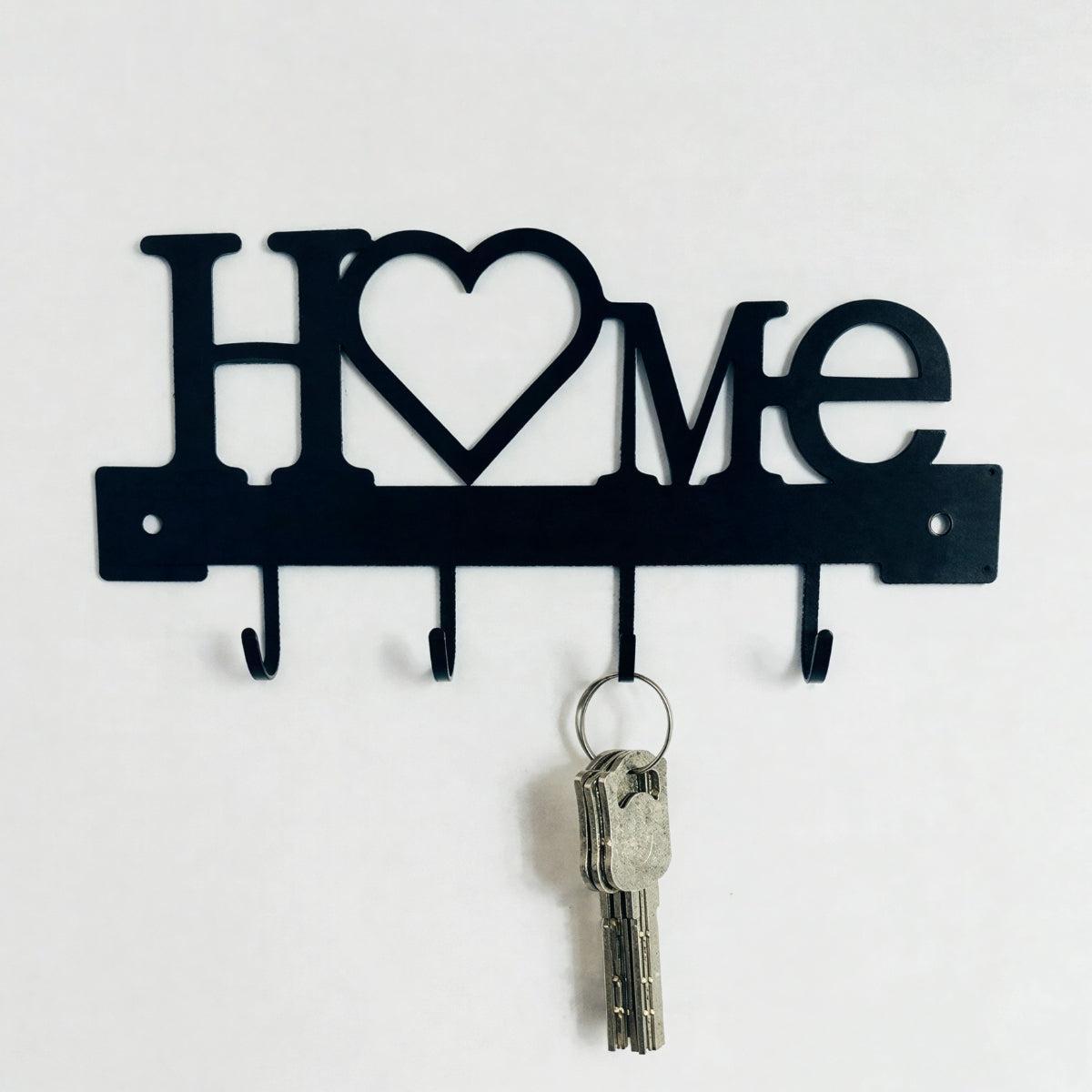 Home Styled Wall Mounted Entryway Key Holder With Hooks Organization