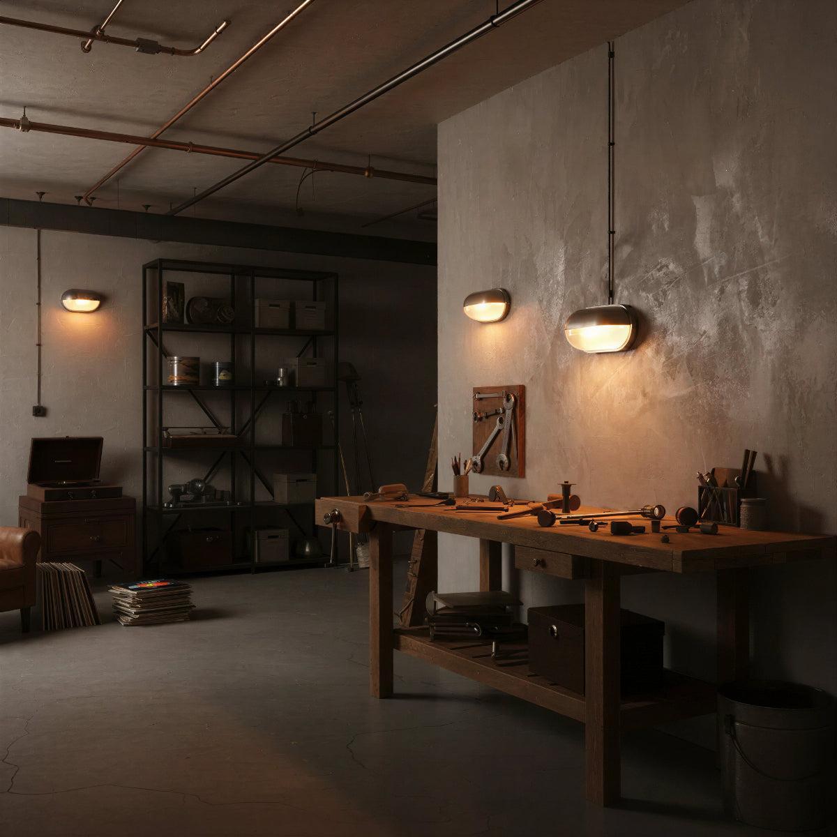 Industrial Outdoor Wall Light for Porch or Patio