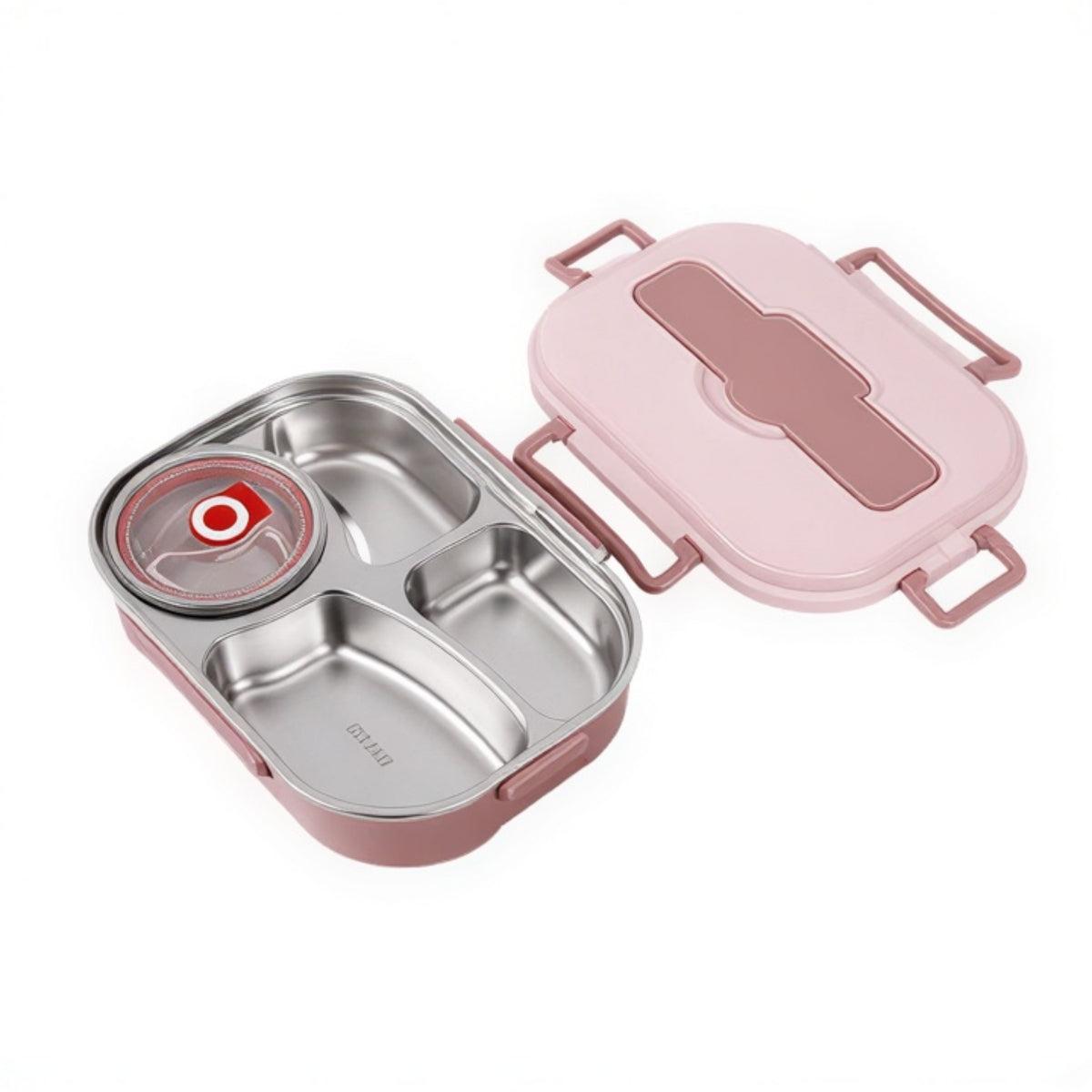 Insulated Lunch Box With Multiple Compartments And Soup Bowl