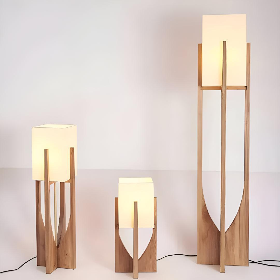 Japanese Rustic Floor Lamp with Modern Minimalist Design