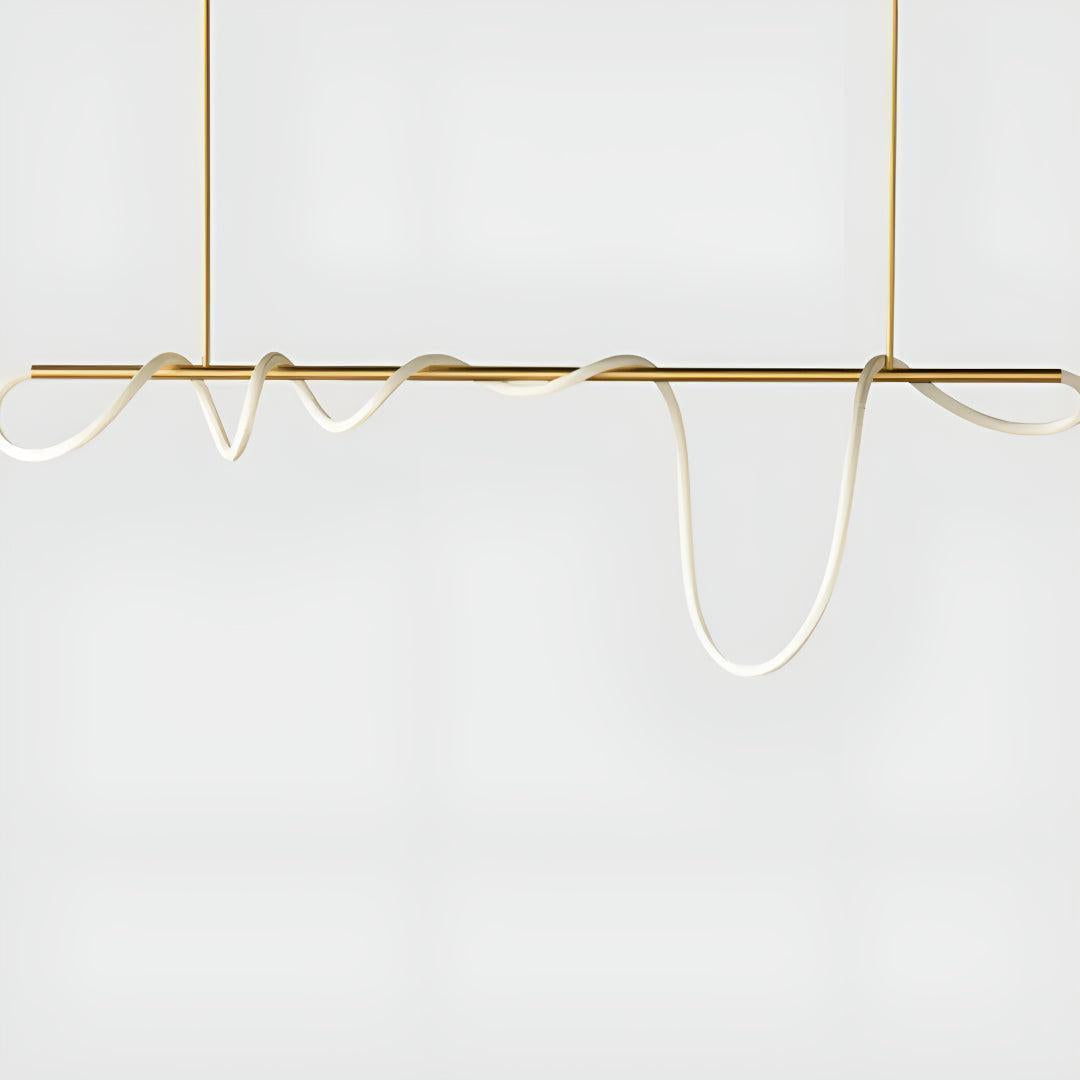 LED Acrylic Flexible Wave Tube Pendant Ceiling Light Fixture