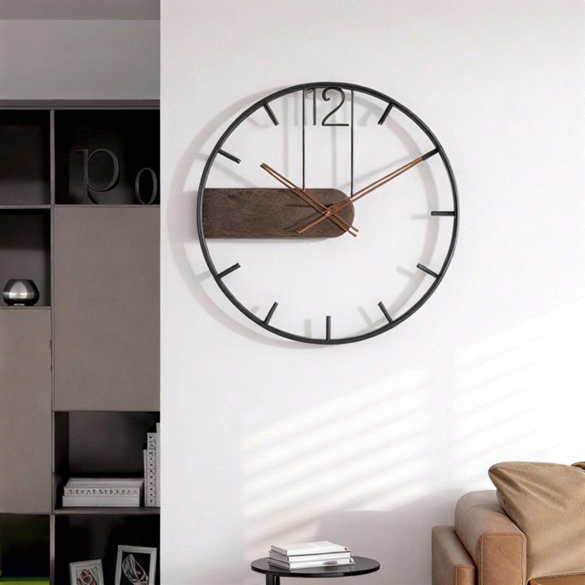 Large Wall Clock With Minimalist Wood Design