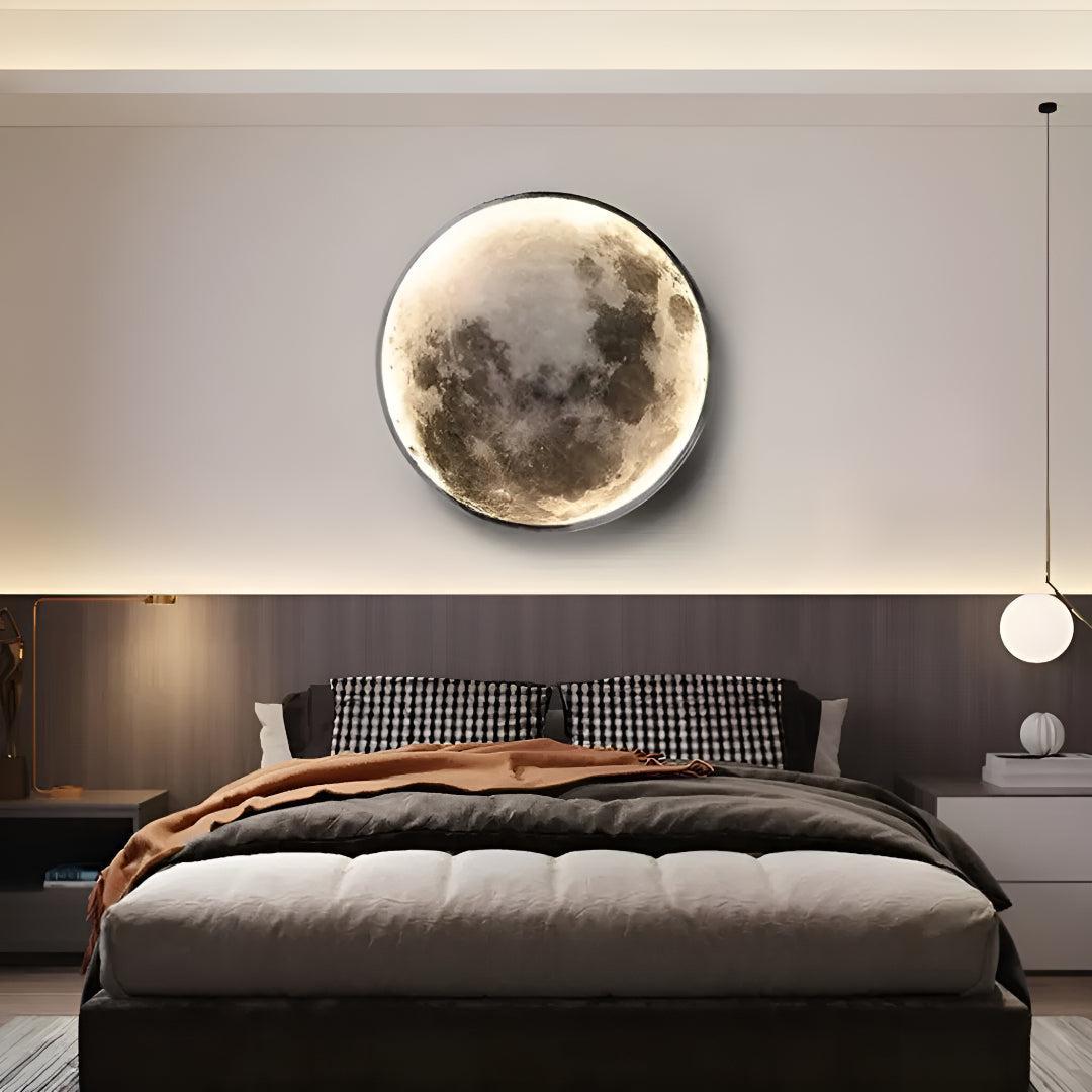 Lunar Moon Round Wall Light With Modern Artistic Design