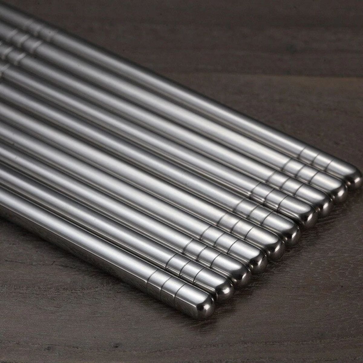 Metal Reusable Chopsticks Set With 5 Pairs