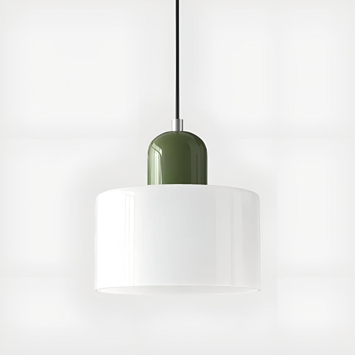 Mid Century Bauhaus Style Glass Pendant Light Fixture