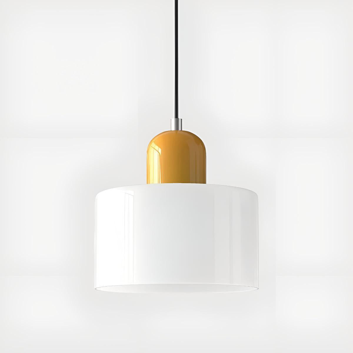 Mid Century Bauhaus Style Glass Pendant Light Fixture