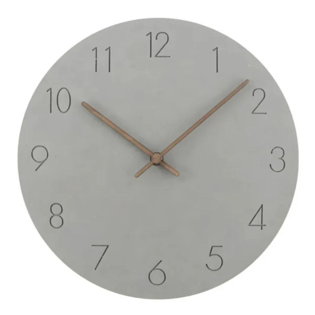 Mid Century Round Wall Clock with Silent Quartz Movement