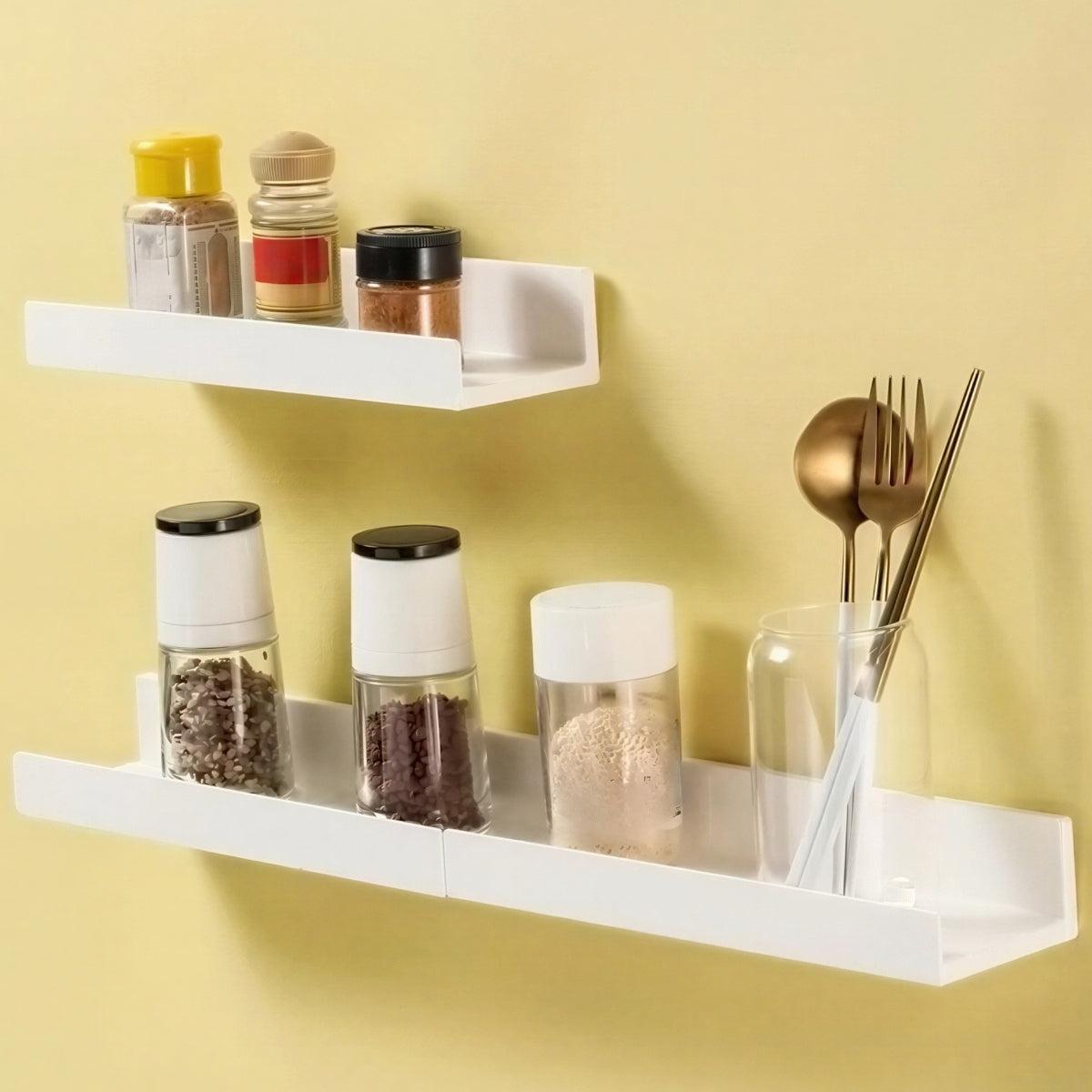 Minimalist Adhesive Floating Wall Shelves