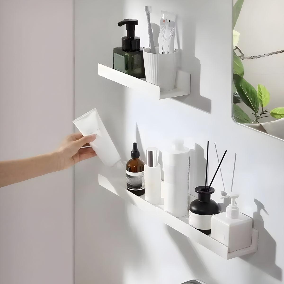 Minimalist Adhesive Floating Wall Shelves