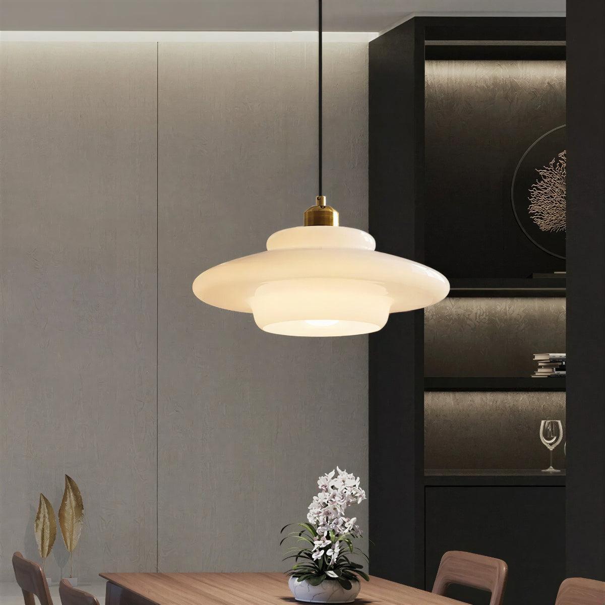 Minimalist Pendant Light With Mid-Century Style and Adjustable Height