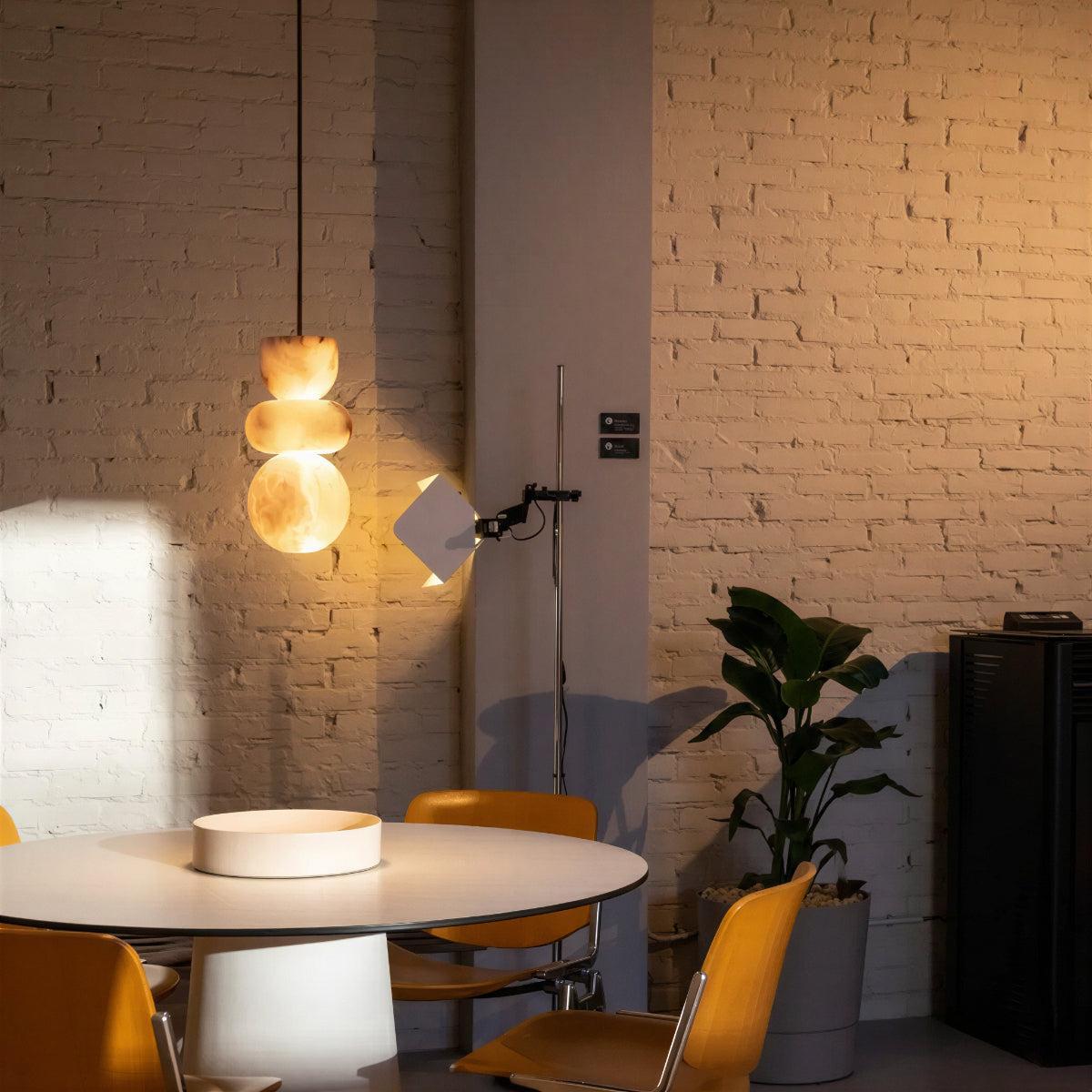 Modern Alabaster Pendant Light with Warm Ambience