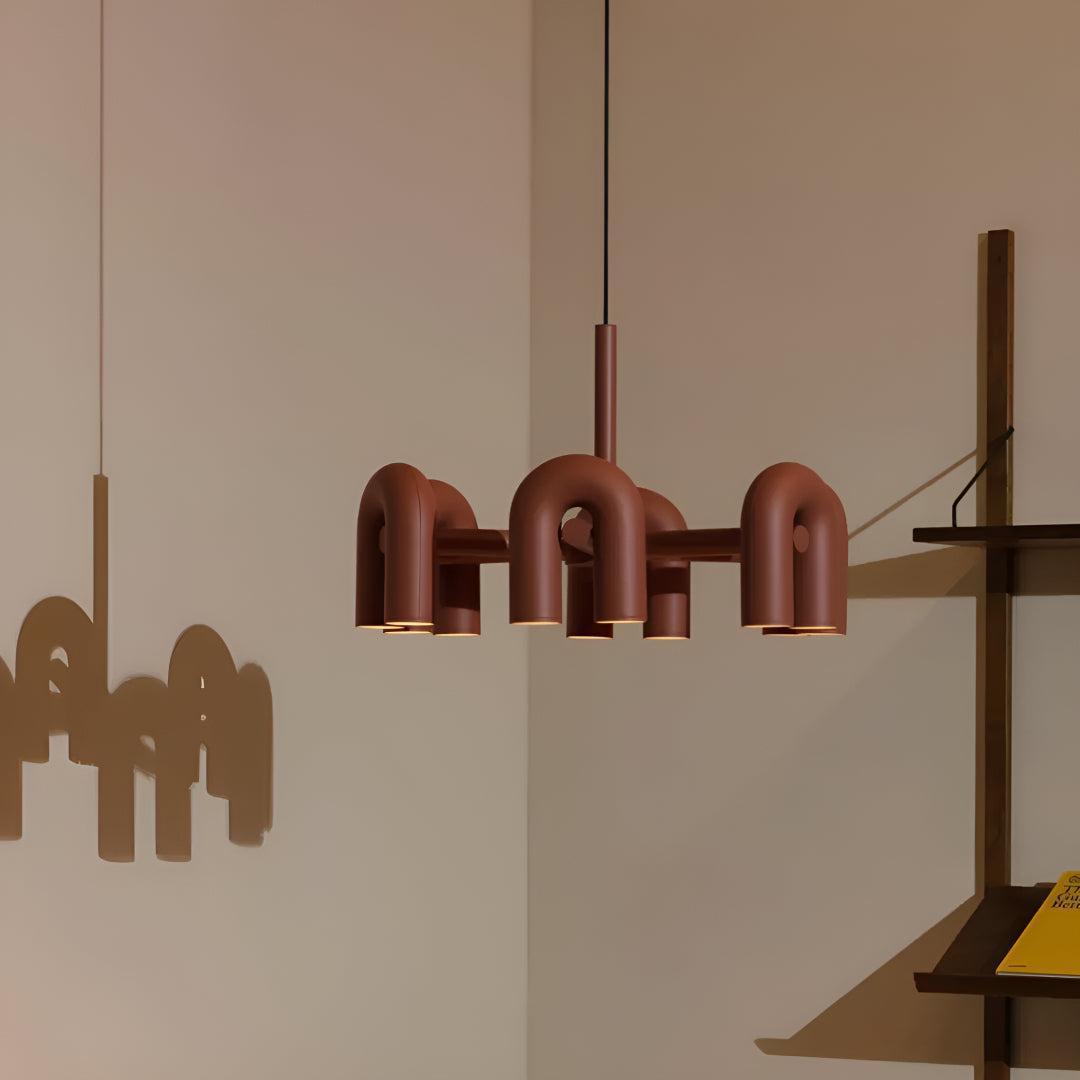 Modern Chandelier With Adjustable U-Shape Lights