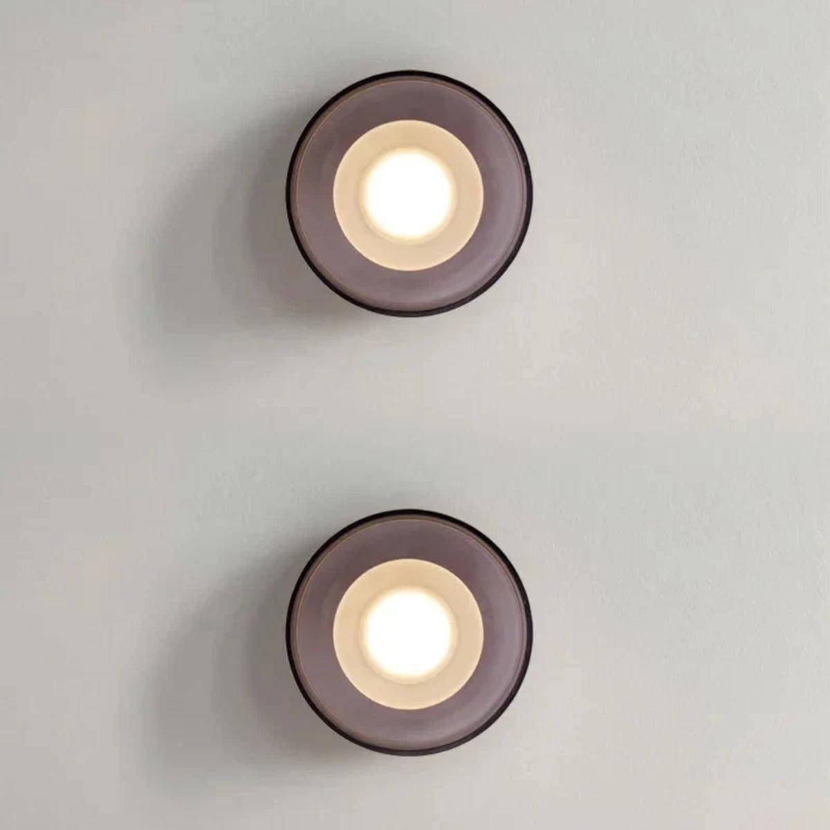 Modern Circular Glass Ceiling Or Wall Mounted Sconce Light Hardwired Indoor Lighting Fixture