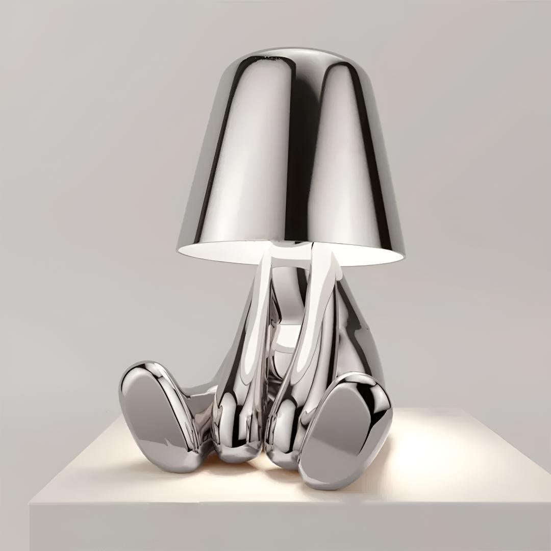 Modern Cordless Person Table Lamp With Dimmable LED Light