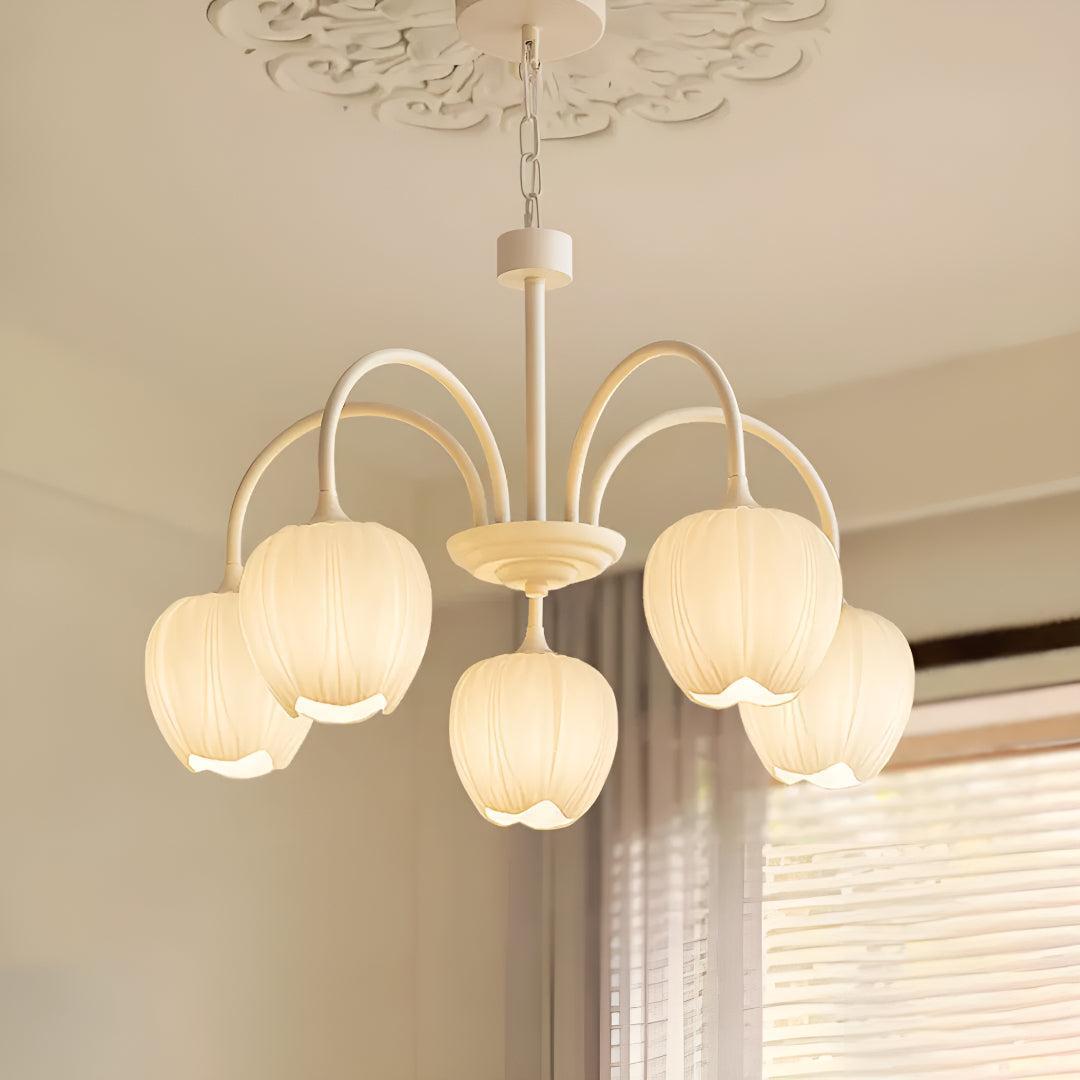 Modern Dining Room Chandelier with Tulip Flower Shade Design