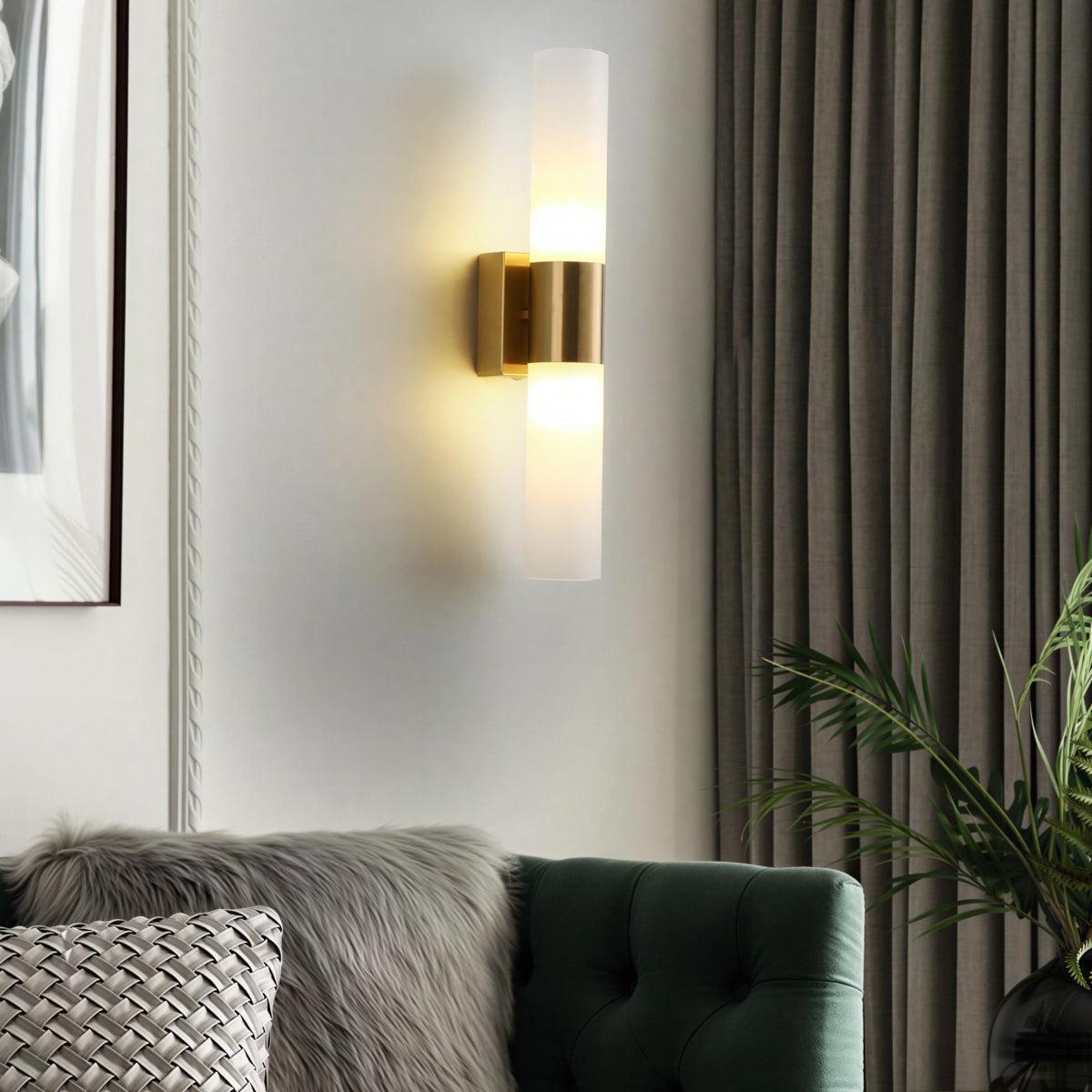 Modern Double Headed Wall Sconce With Up And Down Lighting
