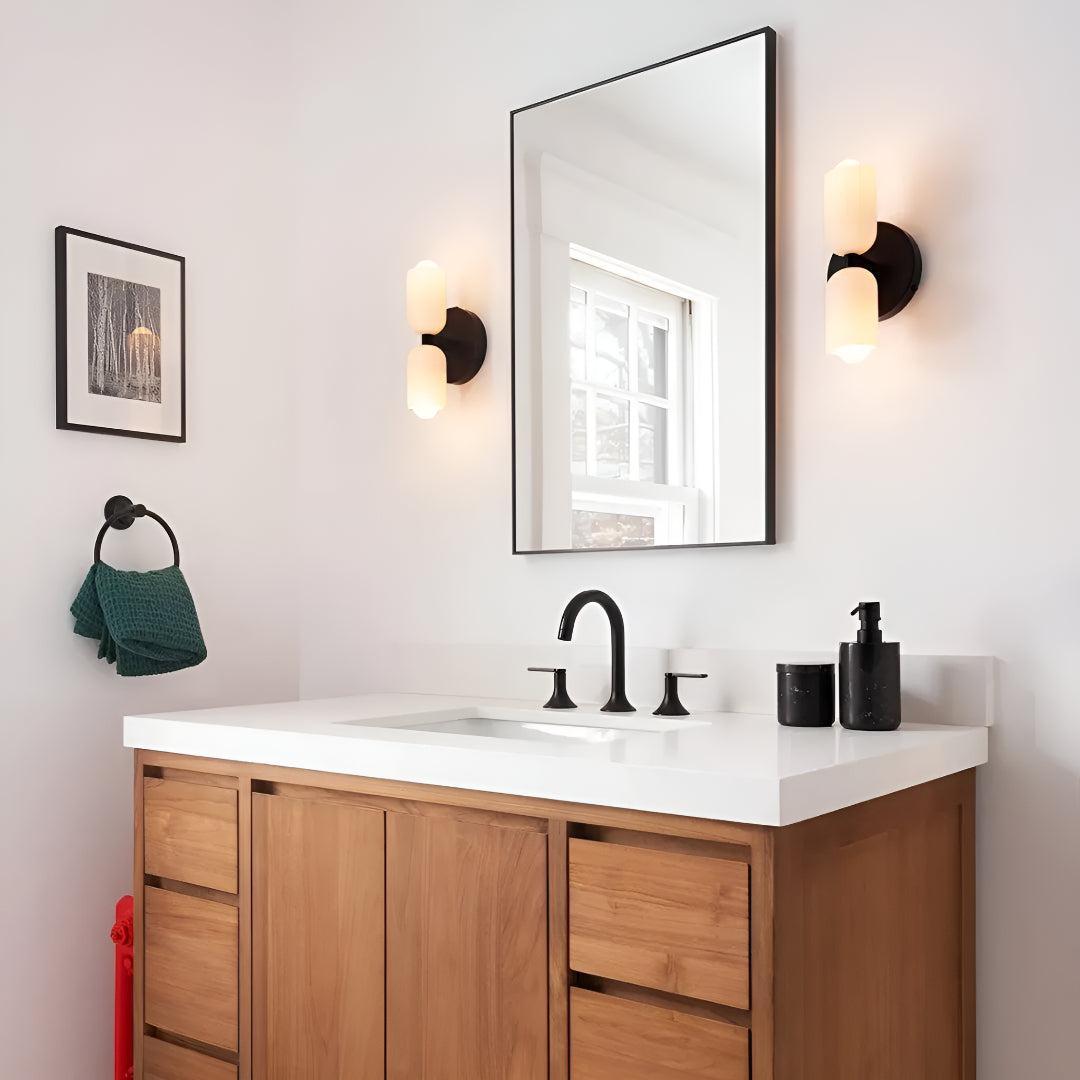 Modern Double Wall Sconce Lighting with Up and Down Glow