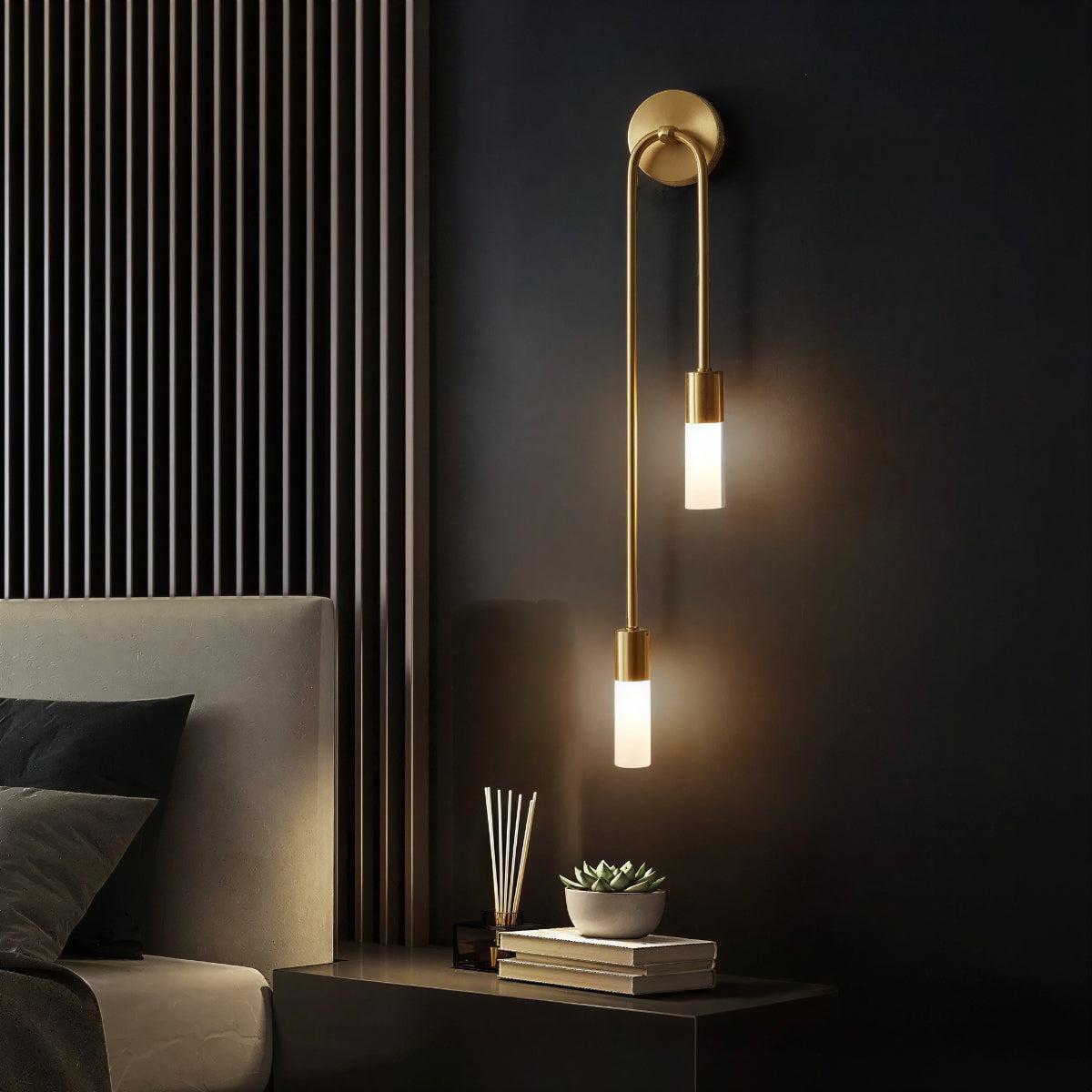 Modern Dual Glow Bedside Wall Sconce Light