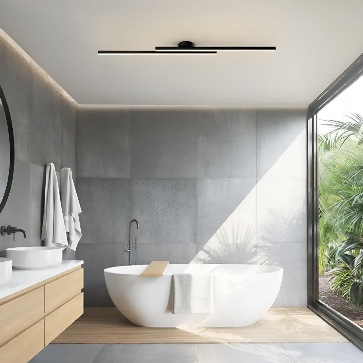 Modern Linear Flush Mount Ceiling Light Bar Fixture