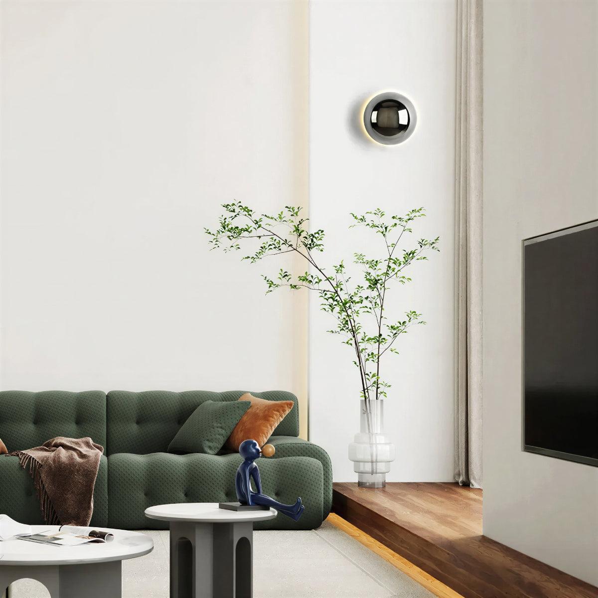 Modern Medieval Wall Lamp With Ambient Lighting Orb