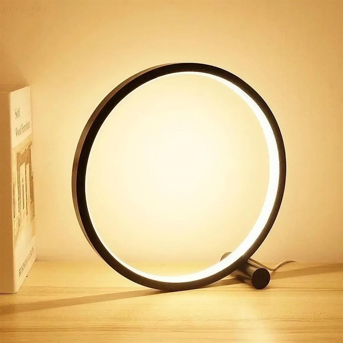 Modern Minimalist Desk Lamp Ring With Touch Control and Dimming