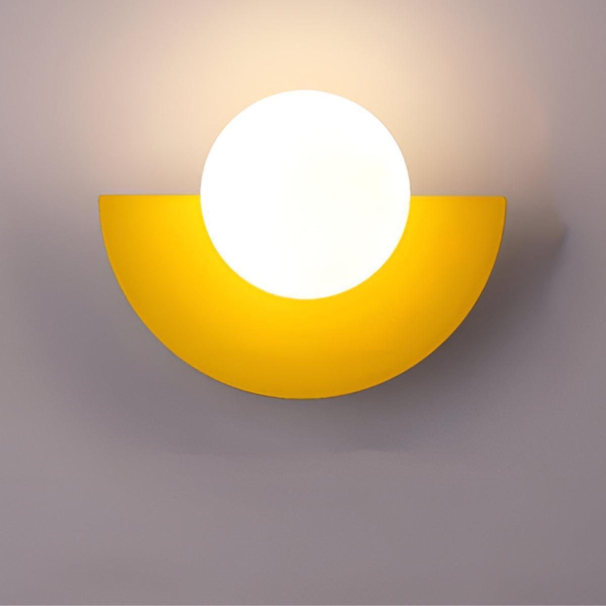 Modern Minimalist Wall Sconce Light With Crescent Bulb Design