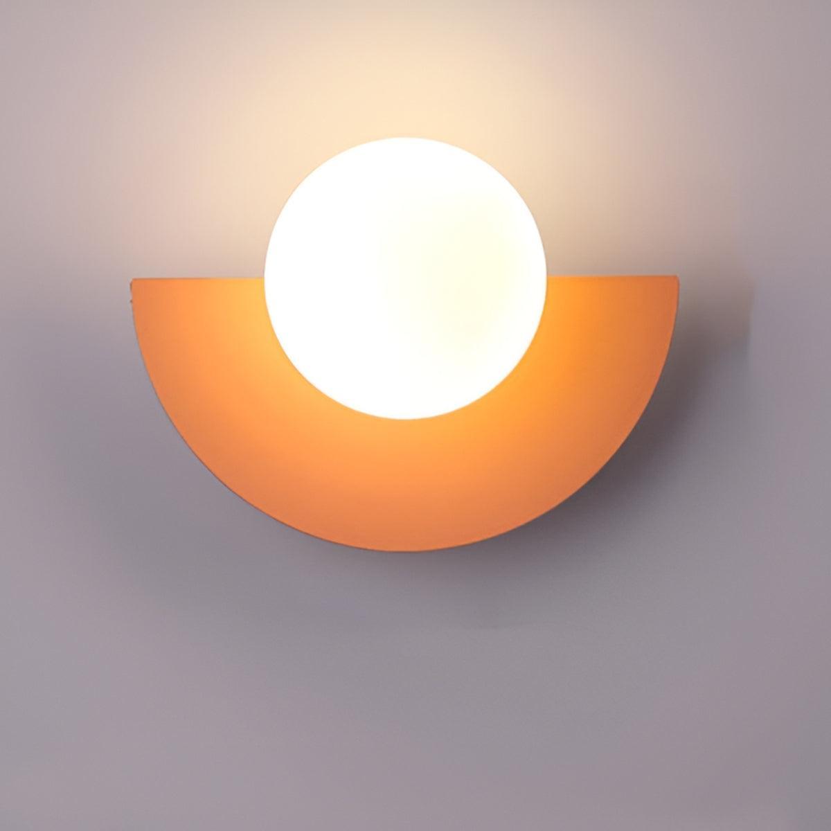 Modern Minimalist Wall Sconce Light With Crescent Bulb Design