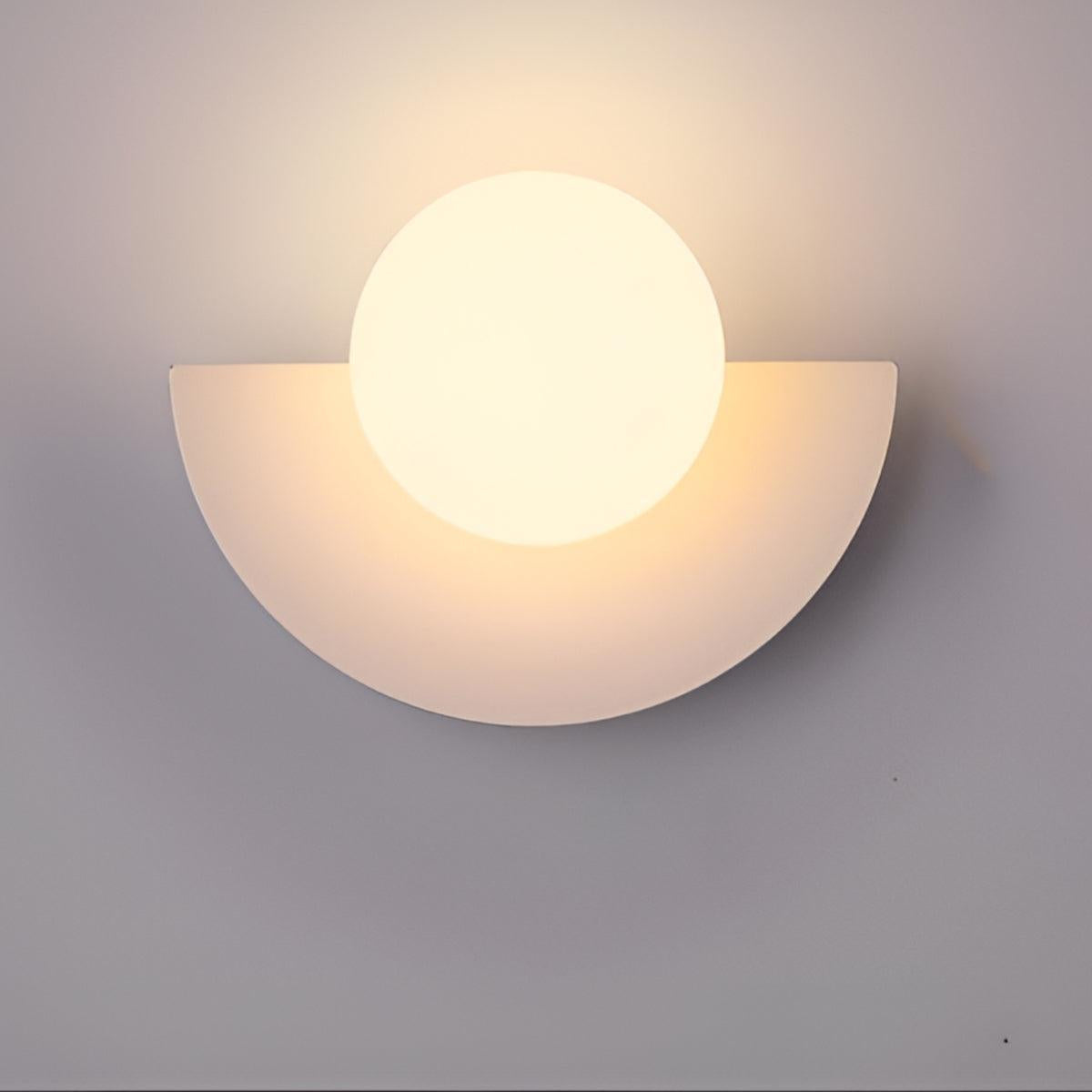 Modern Minimalist Wall Sconce Light With Crescent Bulb Design