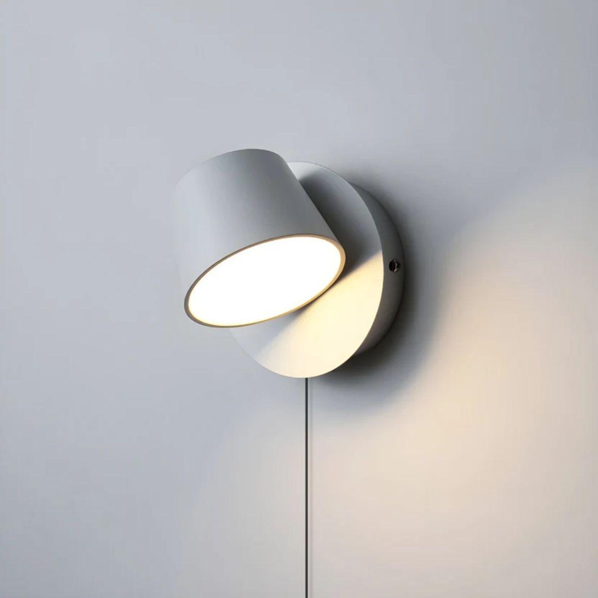 Modern Plug In Wall Sconce Light With Adjustable Light
