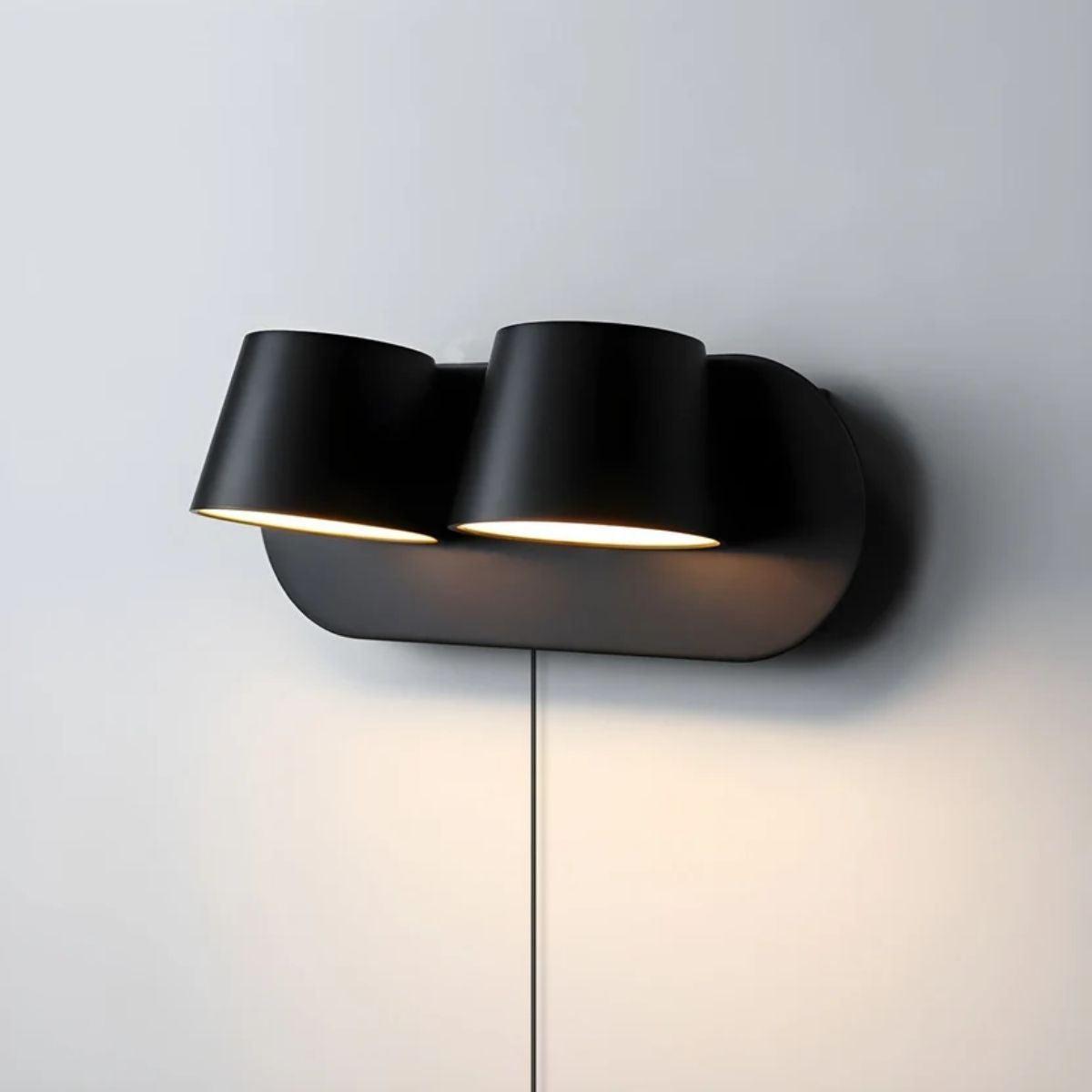 Modern Plug In Wall Sconce Light With Adjustable Light