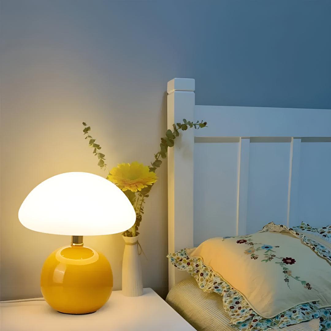 Modern Scandinavian Mushroom Cloud LED Desk and Table Lamp With 3 Modes