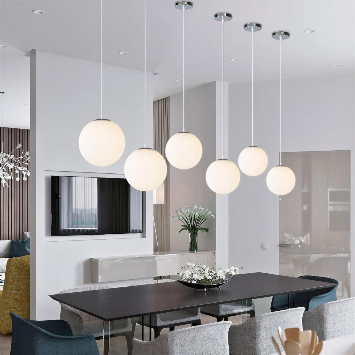 Modern Simple Globe Pendant Light for Restaurants