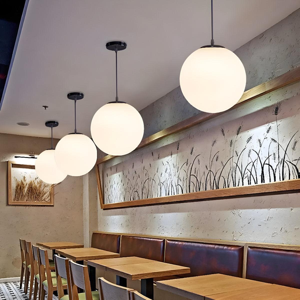 Modern Simple Globe Pendant Light for Restaurants