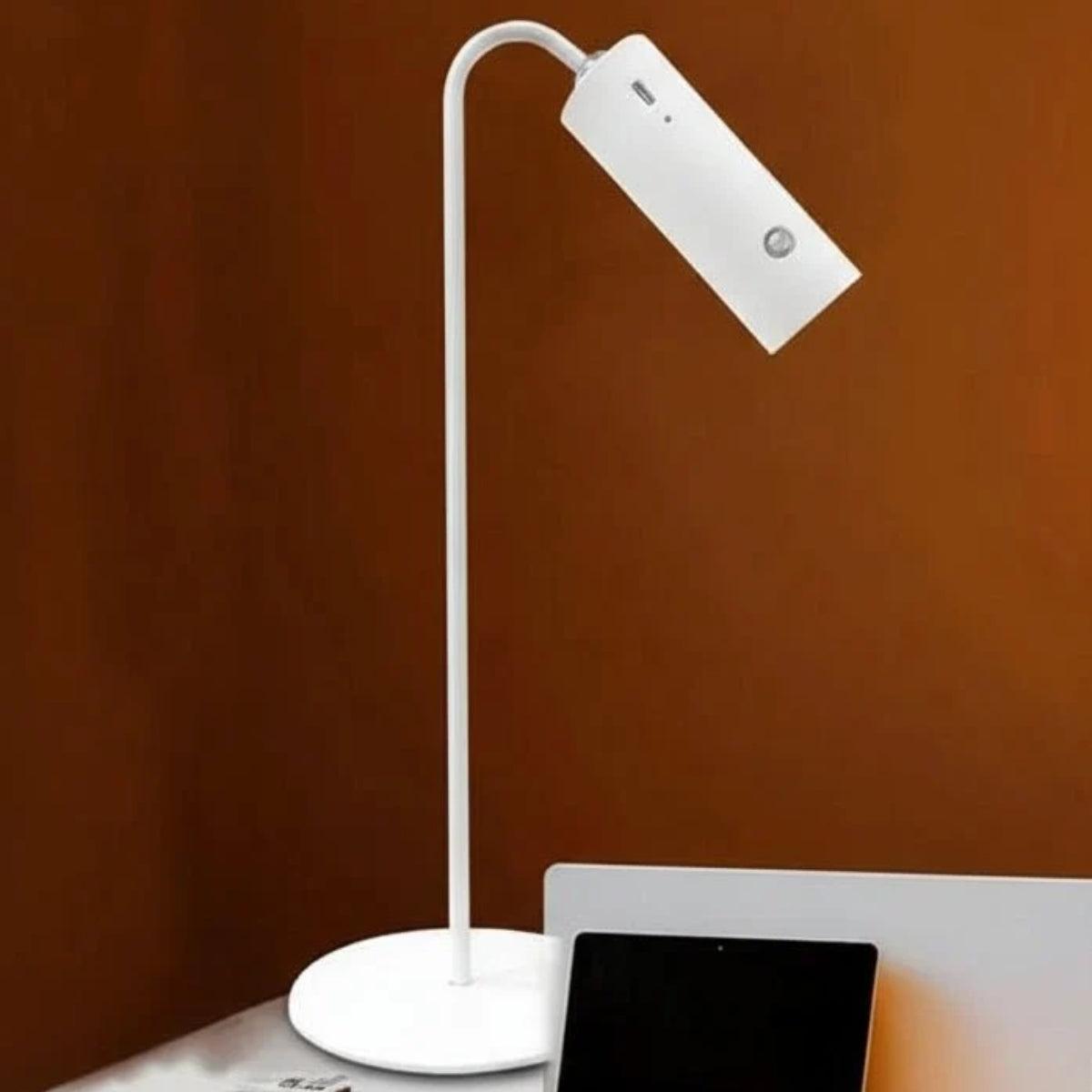 Modern Slim Cordless Battery Operated Table Lamp With Reading Light for Desk