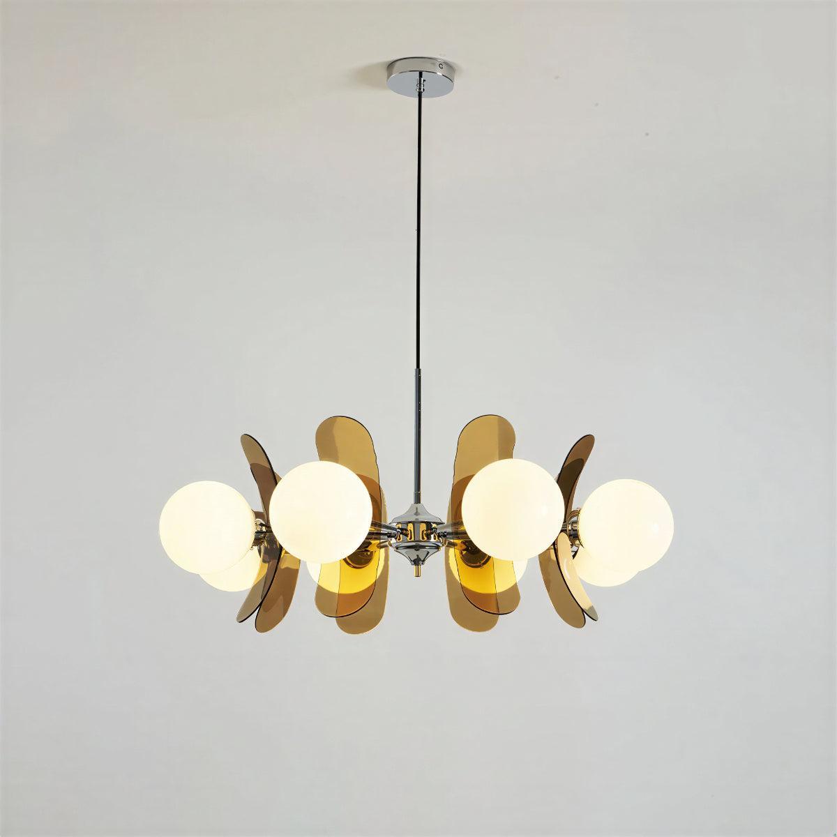 Modern Sputnik Chandelier Light With Glass Globe Shades