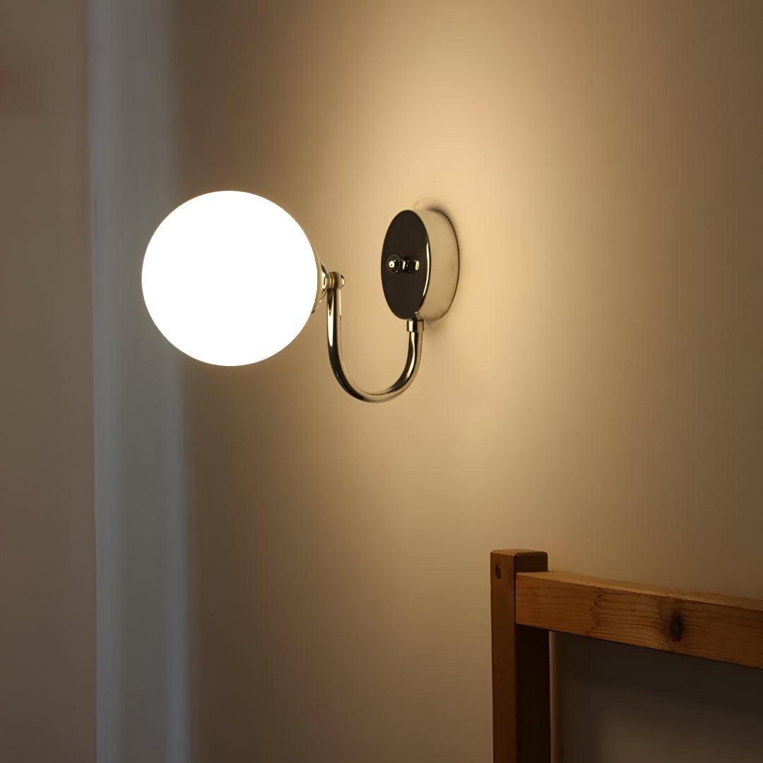 Modern Staggered Glass Globe Shade Wall Sconce Lighting