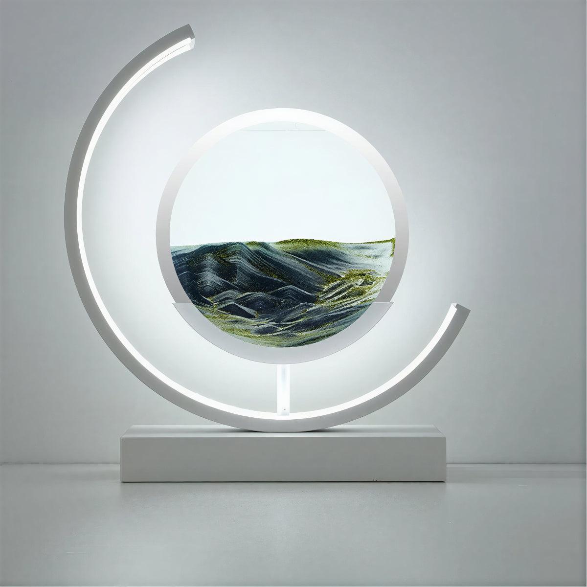 Modern Table Lamp With Dynamic Moving Sand Art