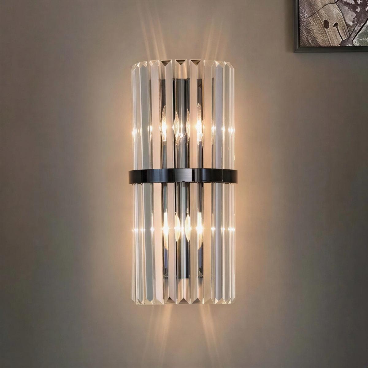 Modern Wall Light Sconce With Crystal Cage