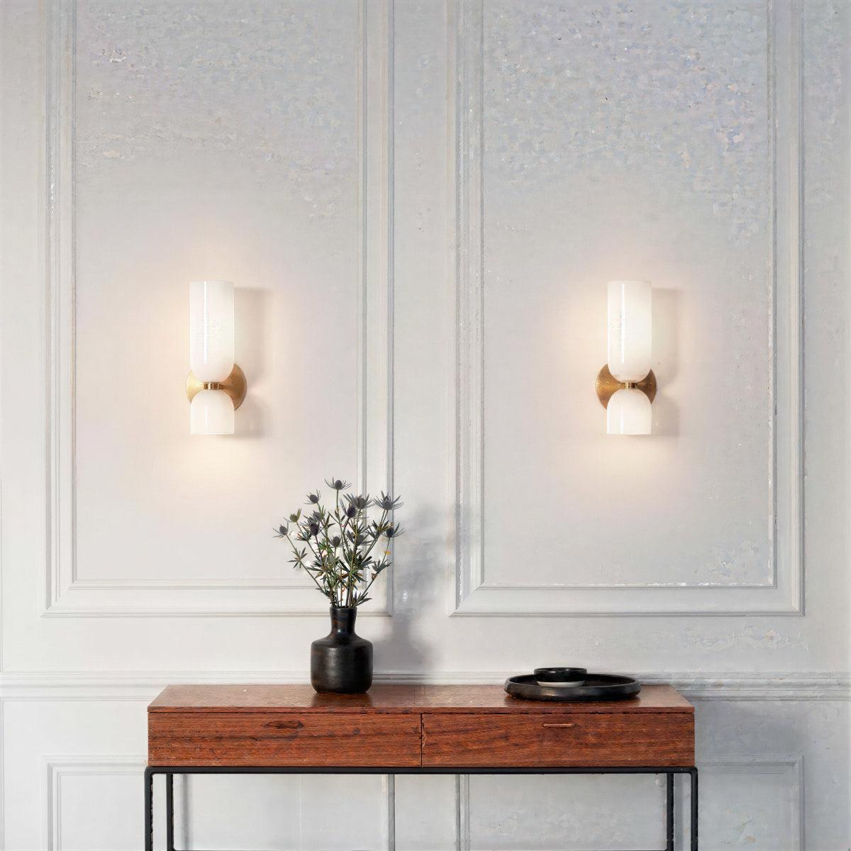 Modern Wall Sconce Light Fixture With Glass Shade