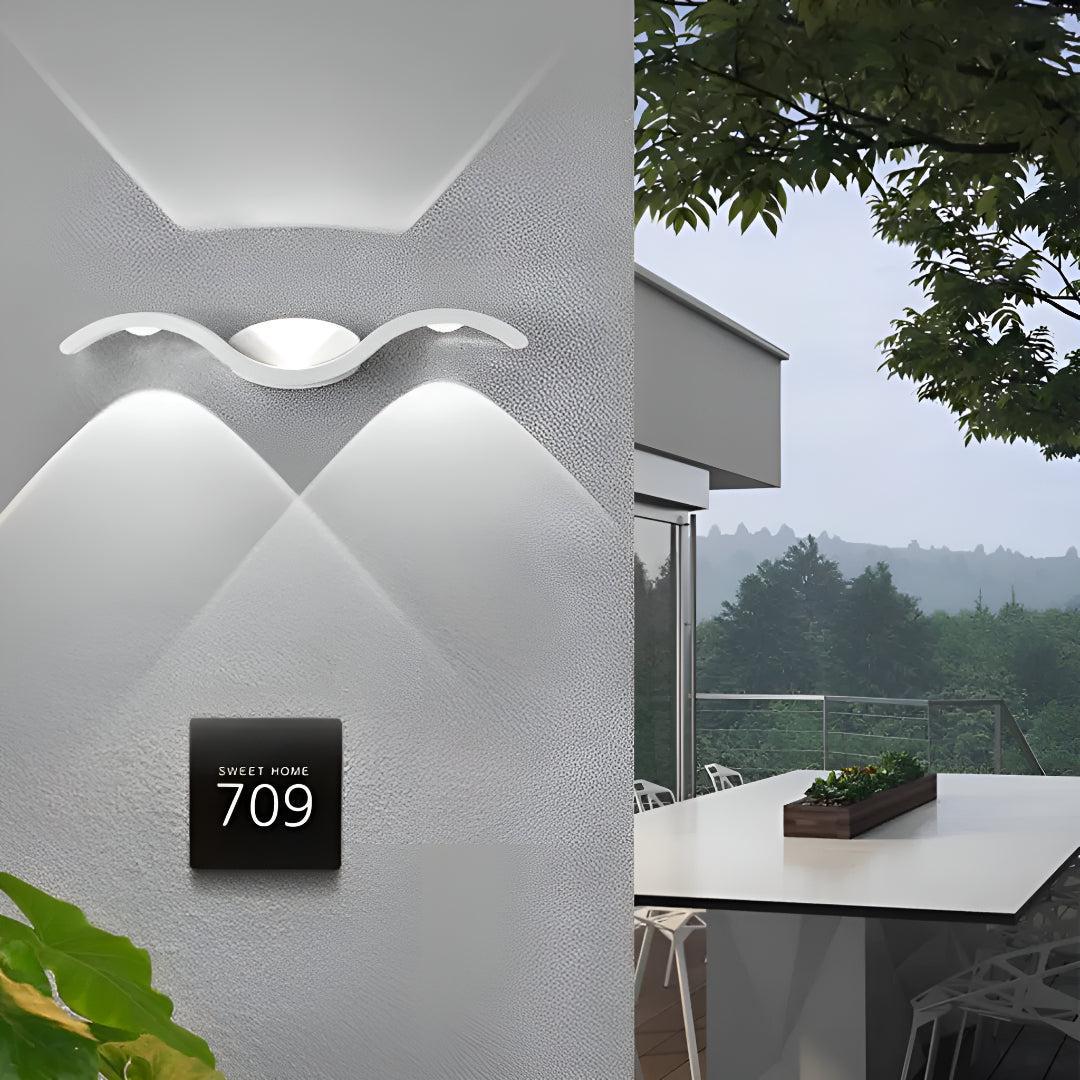 Modern Wavy Seagull LED Wall Light With Up Down Design