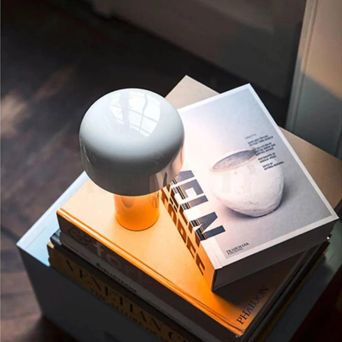 Mushroom Table Lamp With Cordless Rechargeable Design