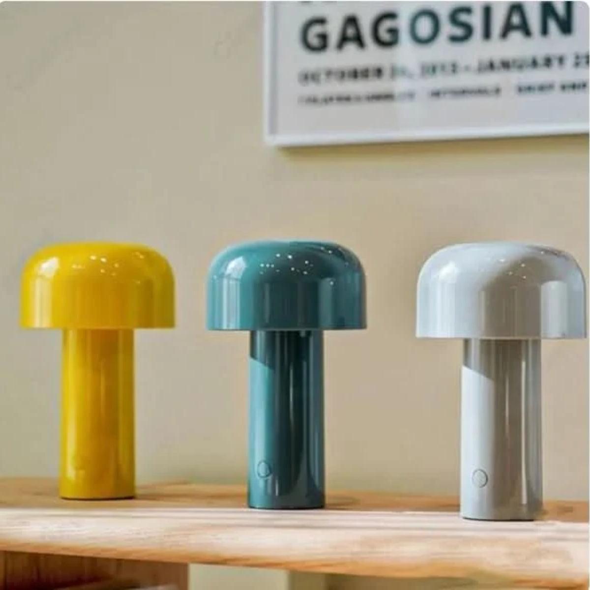 Mushroom Table Lamp With Cordless Rechargeable Design