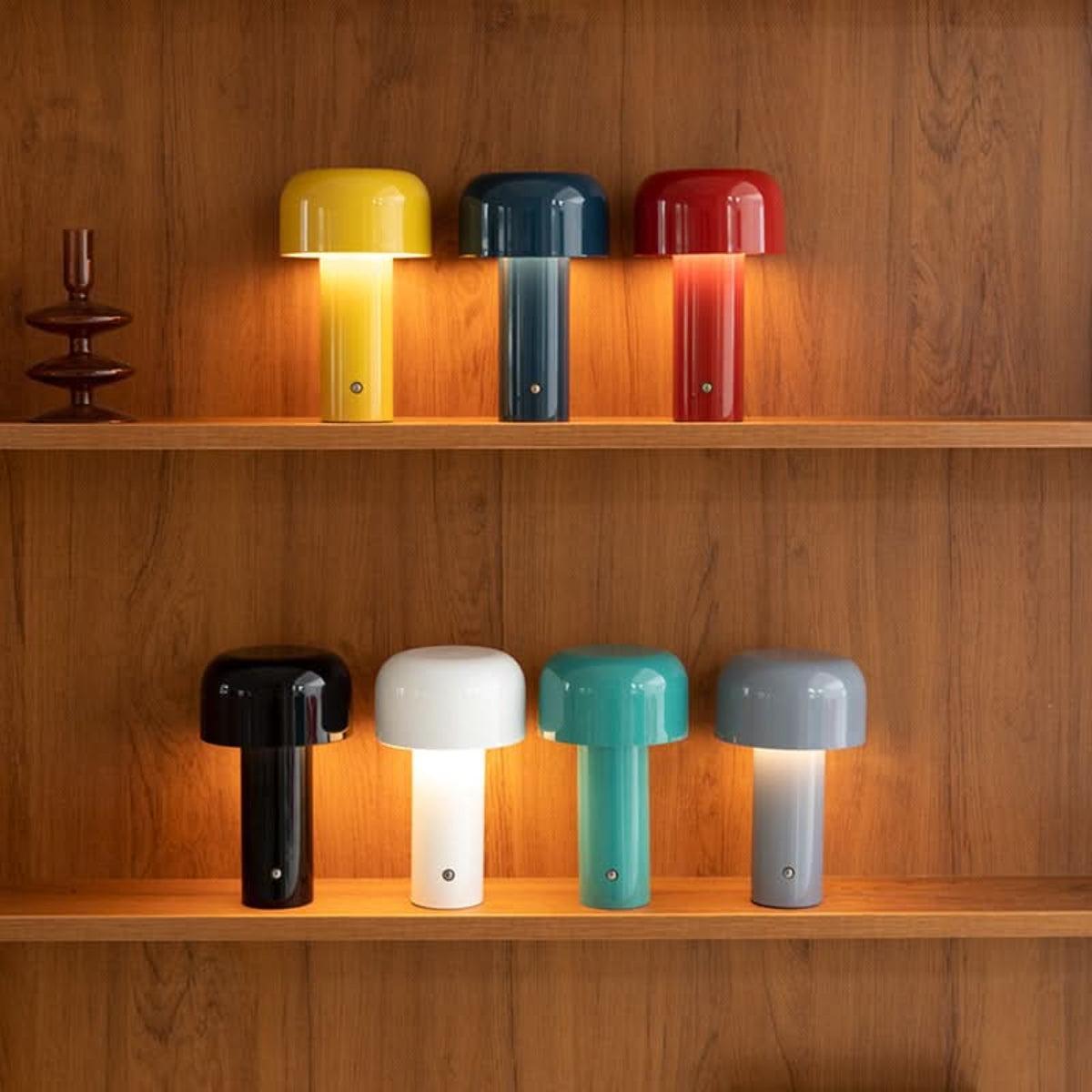 Mushroom Table Lamp With Cordless Rechargeable Design