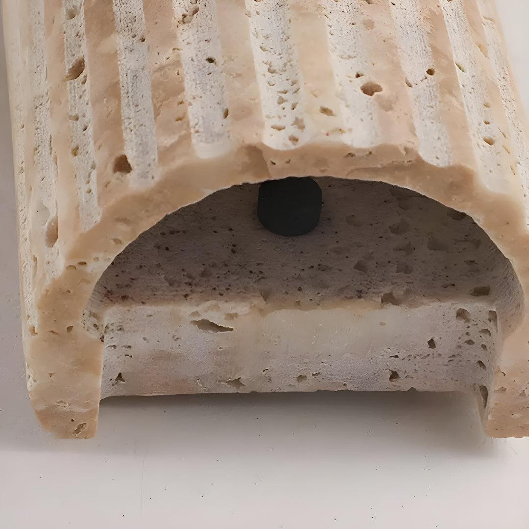 Natural Stone Wall Sconce Light With Warm LED Glow