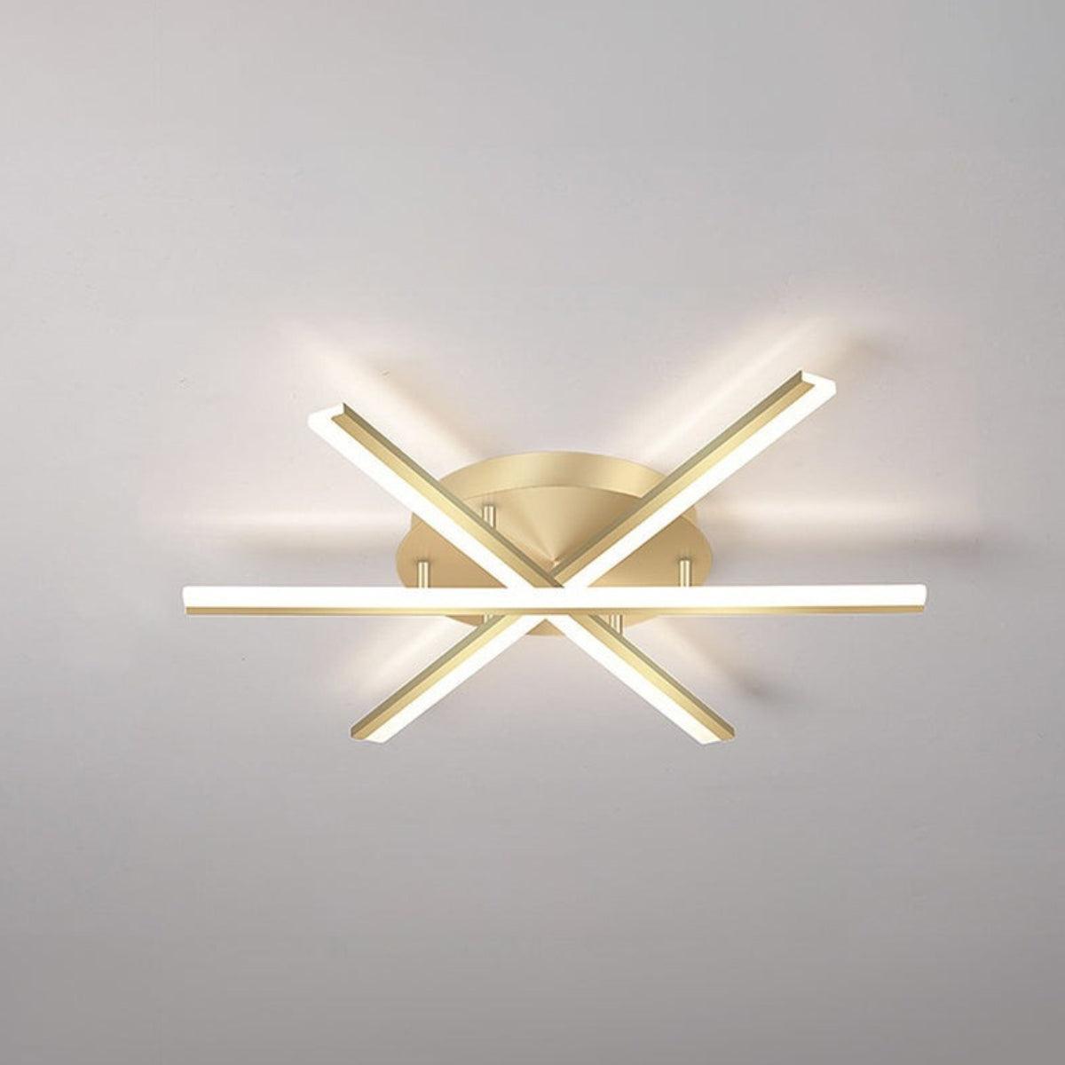 Nordic Minimalist Modern Ceiling Light Flush Mount Fixture With Starburst Design