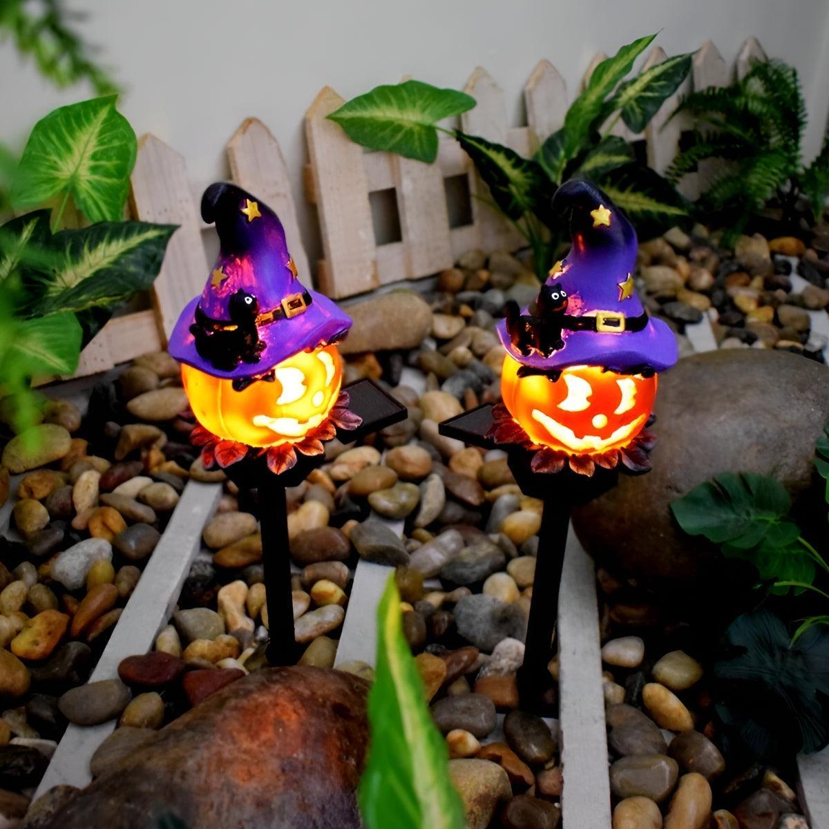 Outdoor Halloween Pumpkin Decorations Solar Pathway Lights