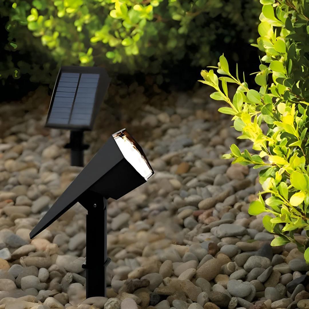 Outdoor Solar Landscape Light with Adjustable LED Spotlights