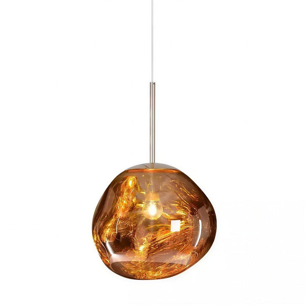 Pendant Light with Sculptural Molten Styled Shade